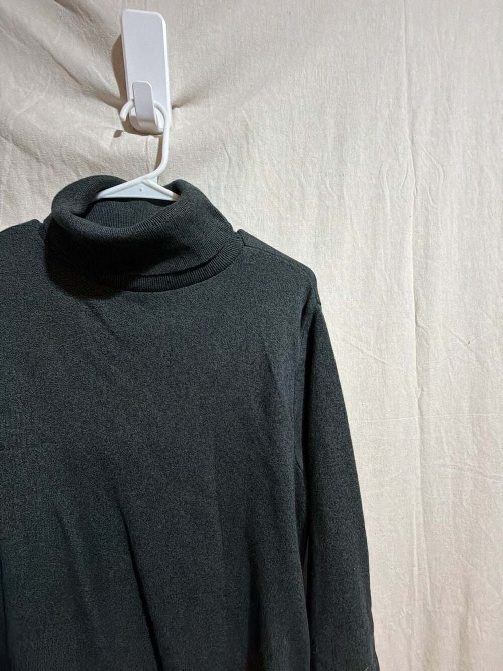 NWT J.Jill Cotton Turtleneck Sweater Dress Heather Charcoal Grey Medium New - Picture 2 of 6